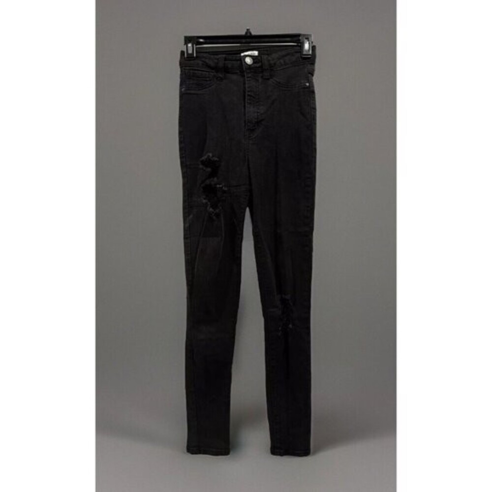 Love Fire Black Distressed Ripped Skinny Jeans Size 5 Juniors